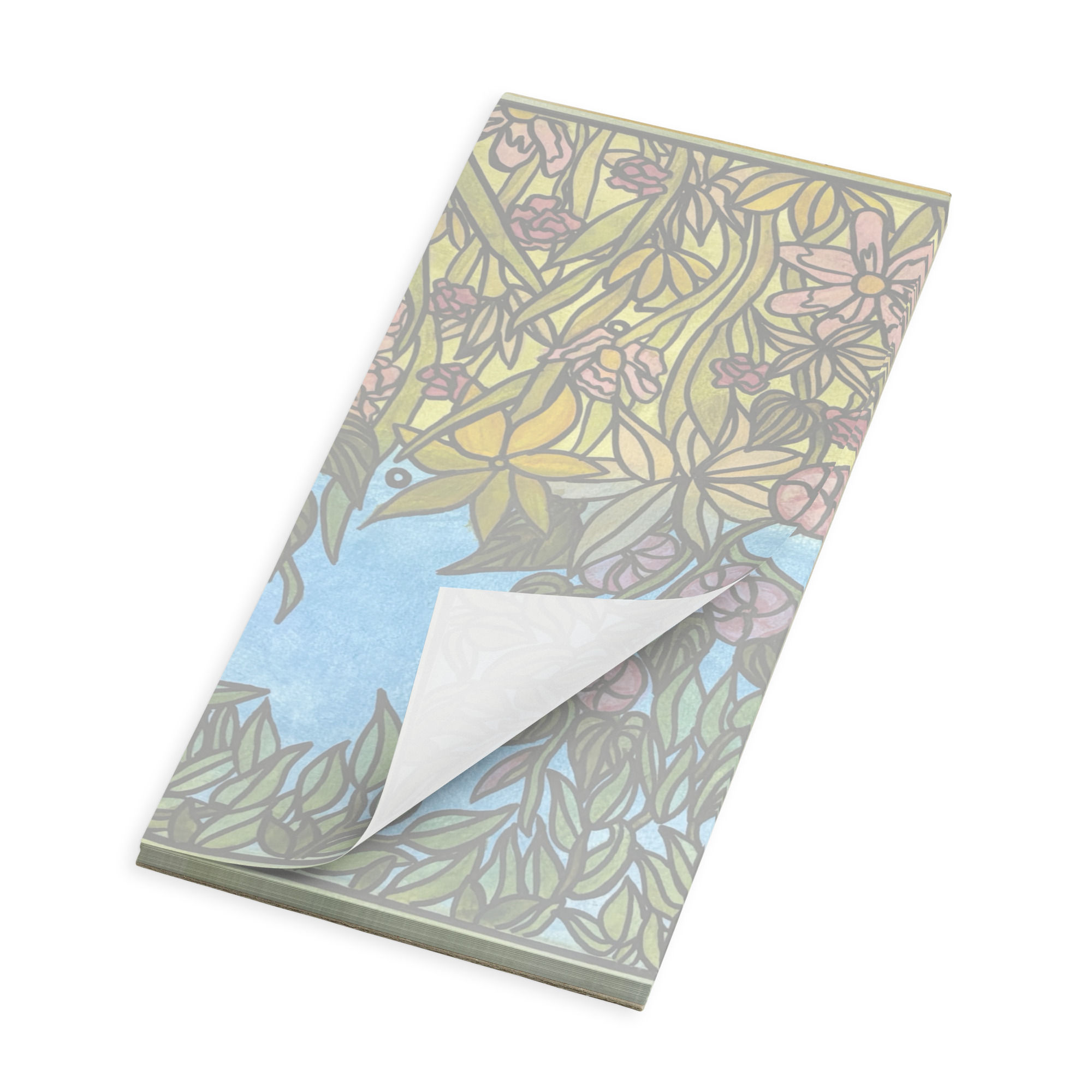 'Competing Florals' Blank Notepad