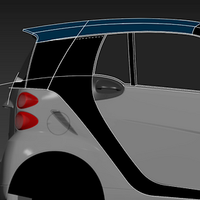 3d modelling Smart for two, 3d mallinnus Smart for two