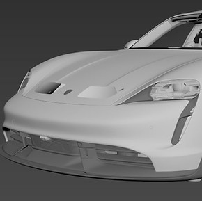 Porsche Taycan 3d scanning, Porsche Taycan 3d skannaus