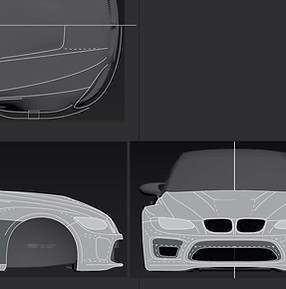 BMW 3d modelling, 3d mallinnus