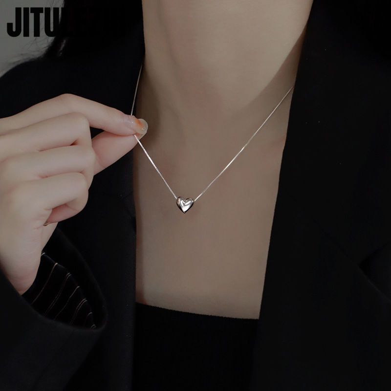 925 Sterling Silver Necklace Pendant For Women Jewelry Love Necklace Design Luxu