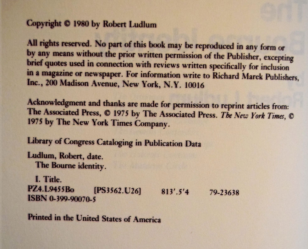 Thumbnail: The Bourne Identity - Robert Ludlum