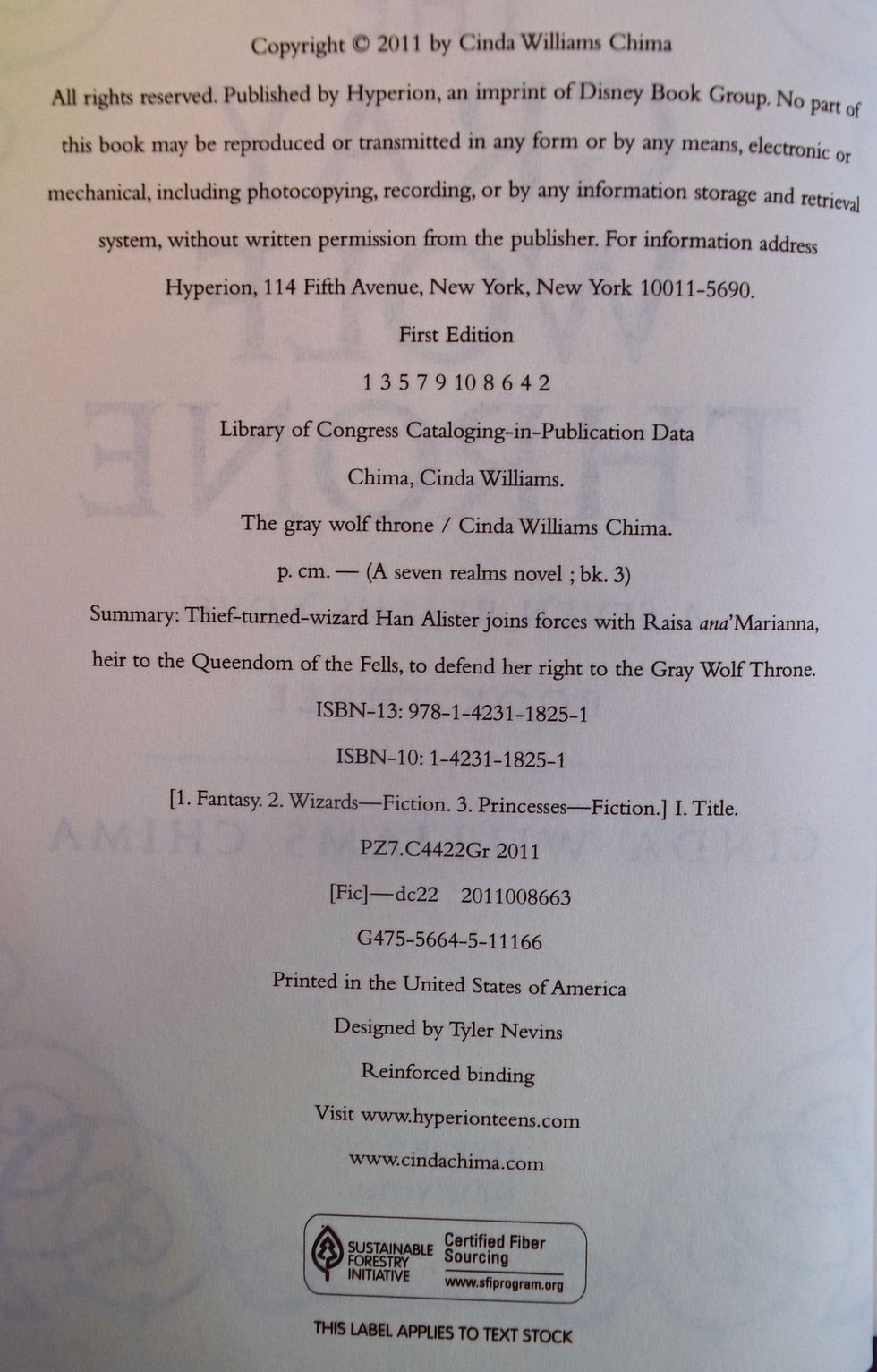 Thumbnail: The Gray Wolf Throne - Cinda Williams Chima