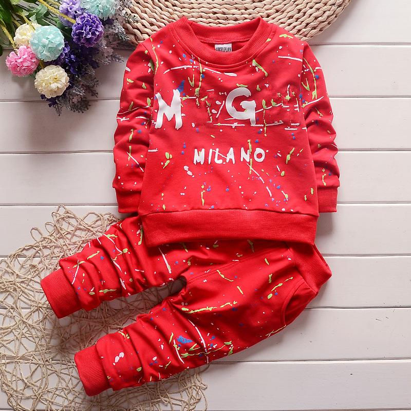 Thumbnail: 3 colors Toddler Baby Boys Clothes T Shirt+Pants Kids tracksuit set boys Sports