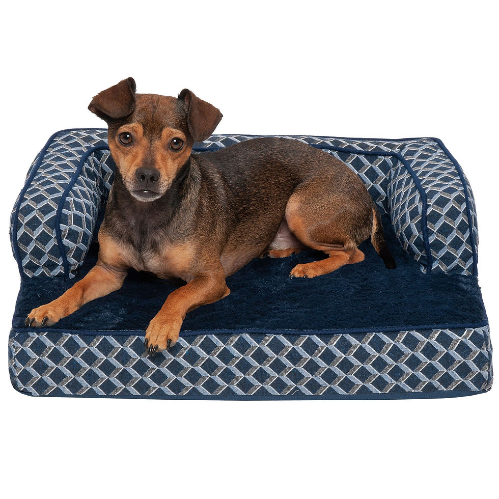 Thumbnail: FurHaven Pet Bed | Plush & Décor Comfy Couch Orthopedic Sofa-Style Dog Bed