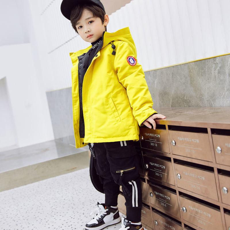 Thumbnail: New winter children's down jacket baby camouflage geese men's and girls' work c