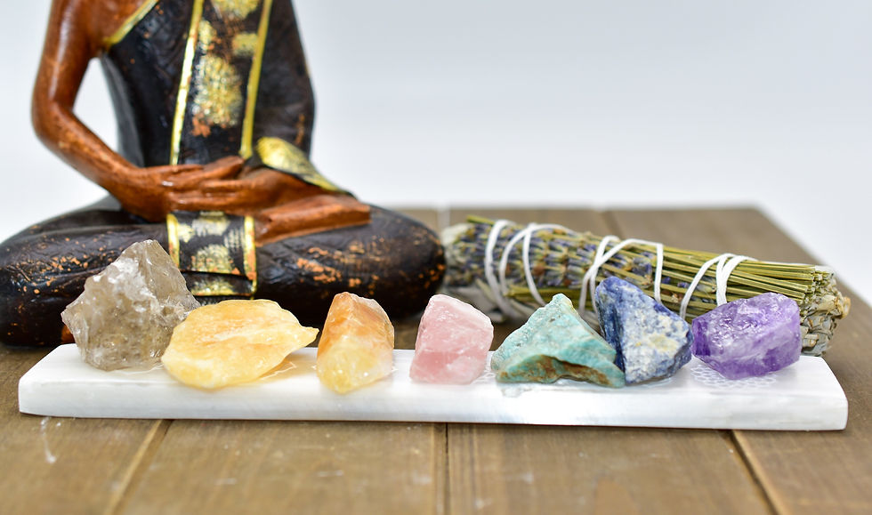 Thumbnail: 7 Chakra Engraved Selenite Polished Charging Bars