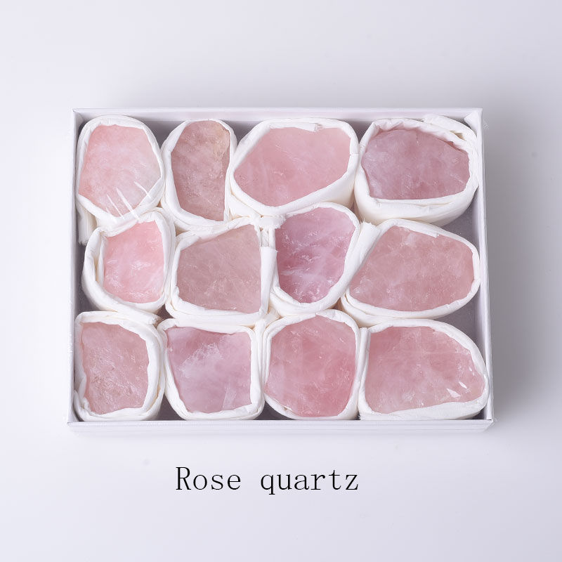 Thumbnail: Various of Crystals Quartz Block Natural Amethyst Rose quartz Reiki Healing Min