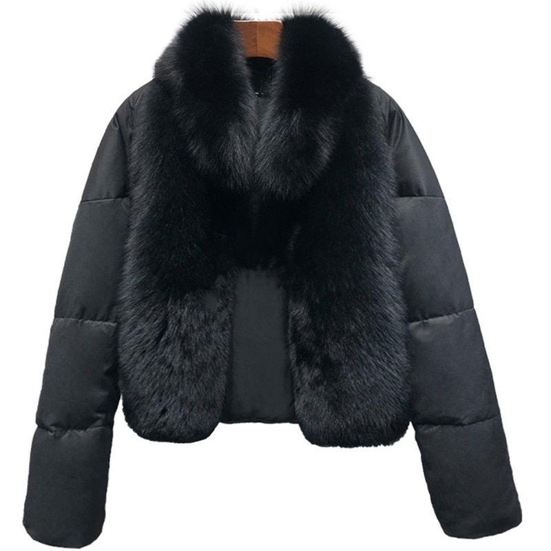 Thumbnail: FURSARCAR New 2021 Real Fur Down Jacket With Fox Fur Collar