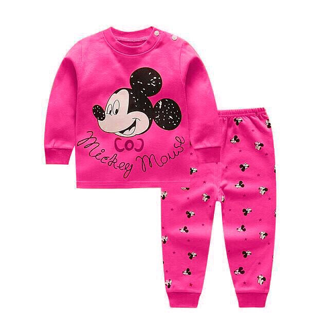 Thumbnail: Baby Clothes Set Cotton NB Baby Boy Girls Clothes Mickey Baby Pajamas Unisex