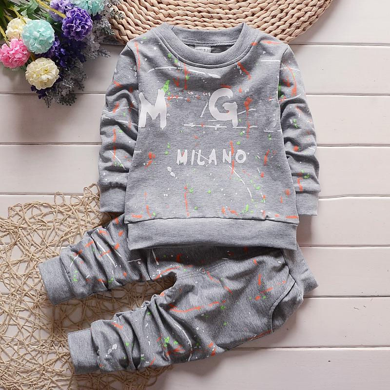 Thumbnail: 3 colors Toddler Baby Boys Clothes T Shirt+Pants Kids tracksuit set boys Sports