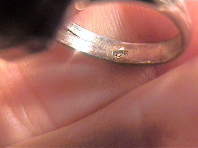 Thumbnail: Sterling Silver 925 ring 6 classy natural atlantisite bold elegant YELLOW PURPLE