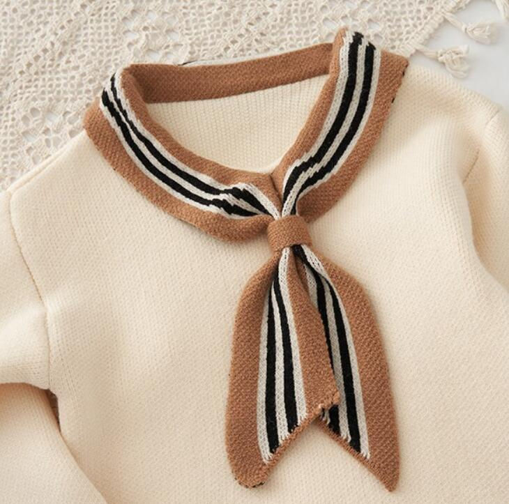 Thumbnail: 2021 Spring Autumn New Arrival Girls Knitted 2 Pieces Suit Top+skirt Kids Cloth