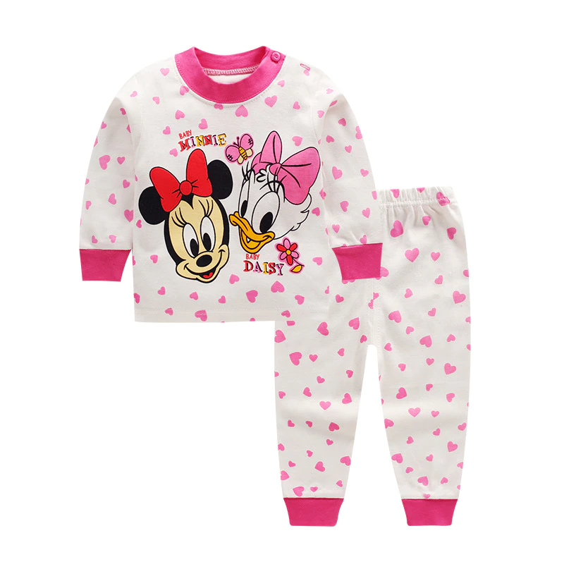 Thumbnail: Baby Clothes Set Cotton NB Baby Boy Girls Clothes Mickey Baby Pajamas Unisex