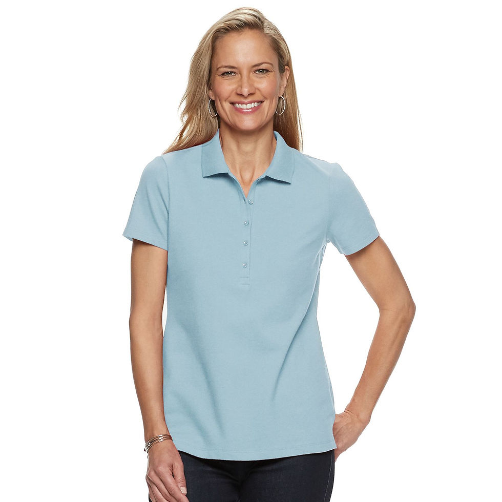 Thumbnail: Women's Croft & Barrow® Essential Classic Pique Polo Shirt