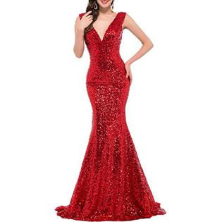 Thumbnail: Prom Dress Designers New Women Sexy Party Formal Prom Dress V Back Sleeveless S