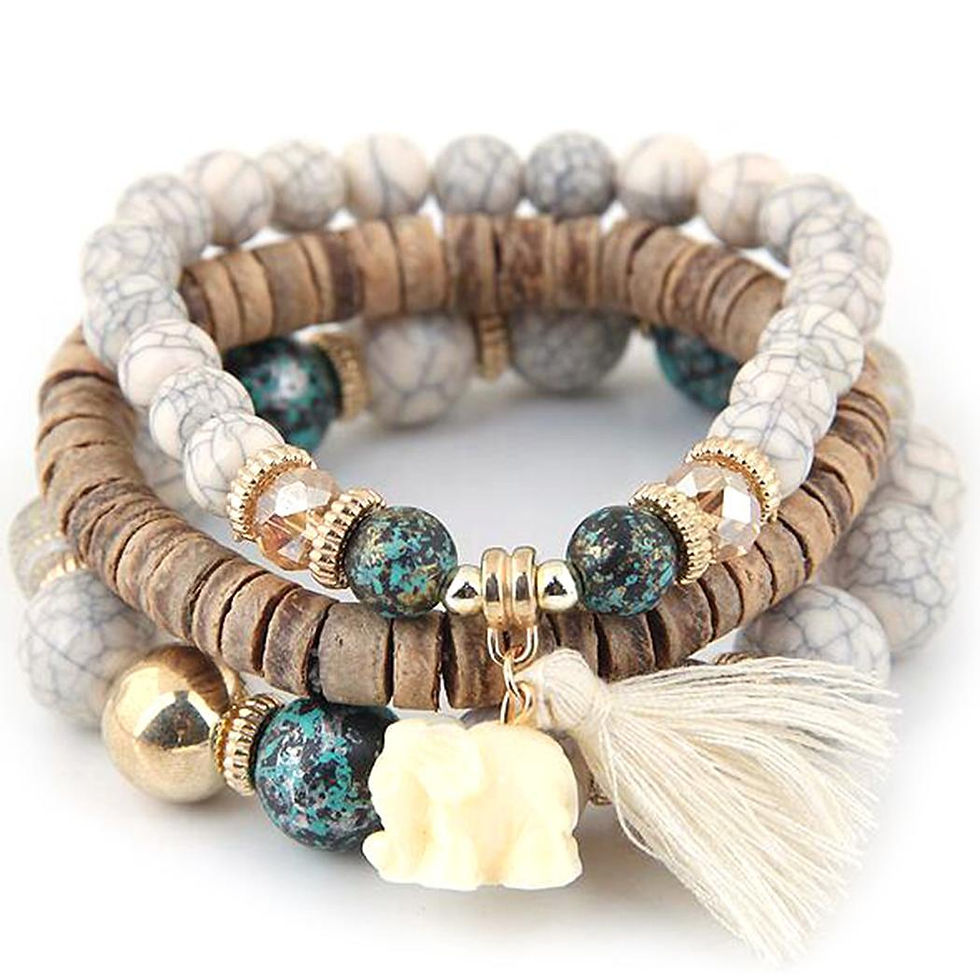 Thumbnail: Mosunx Colorful Mens Womens 7 Stone Chakra Healing Reiki Prayer Bead Bracelet G