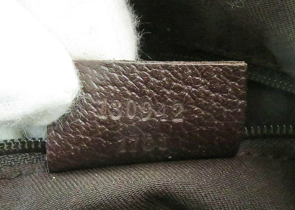 Thumbnail: (B) Authentic GUCCI Brown GG Canvas and Leather Boston Hand Bag #40633