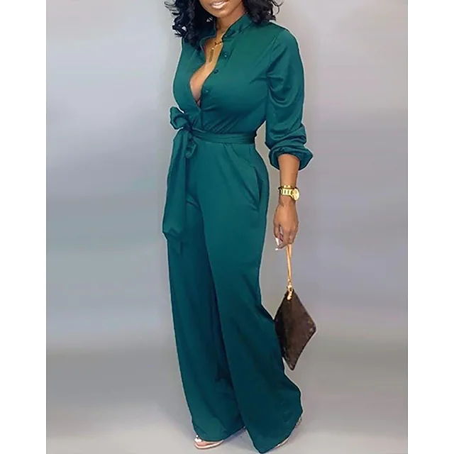 Thumbnail: Women's Ordinary Streetwear Party Casual Daily Deep V Lace up Blue Wine Green J