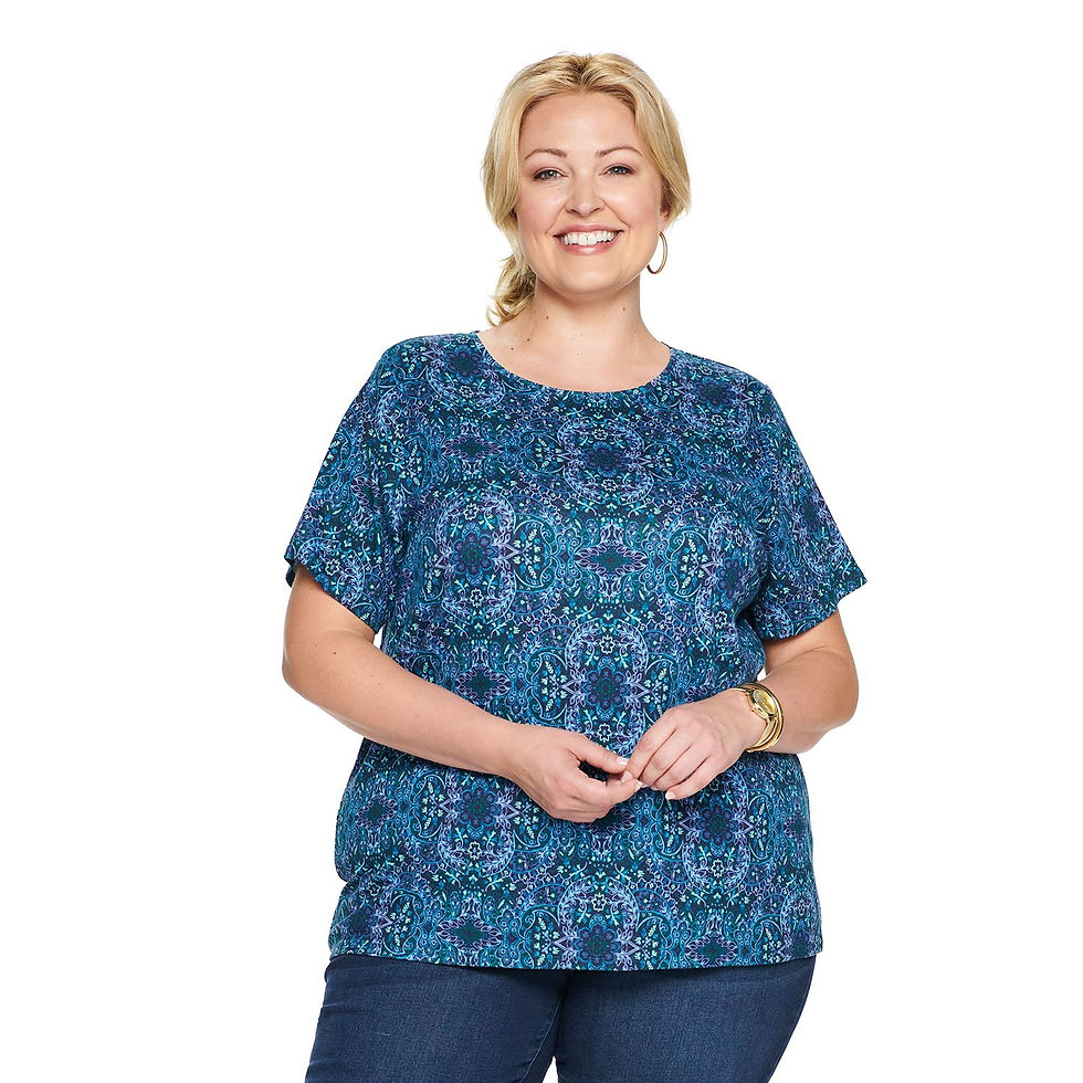 Thumbnail: Plus Size Croft & Barrow® Essential Crewneck Tee