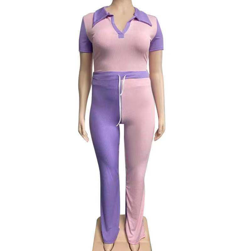 Thumbnail: Plus Size Pants Suits Hot Sale Lady Big Size Pant Sets