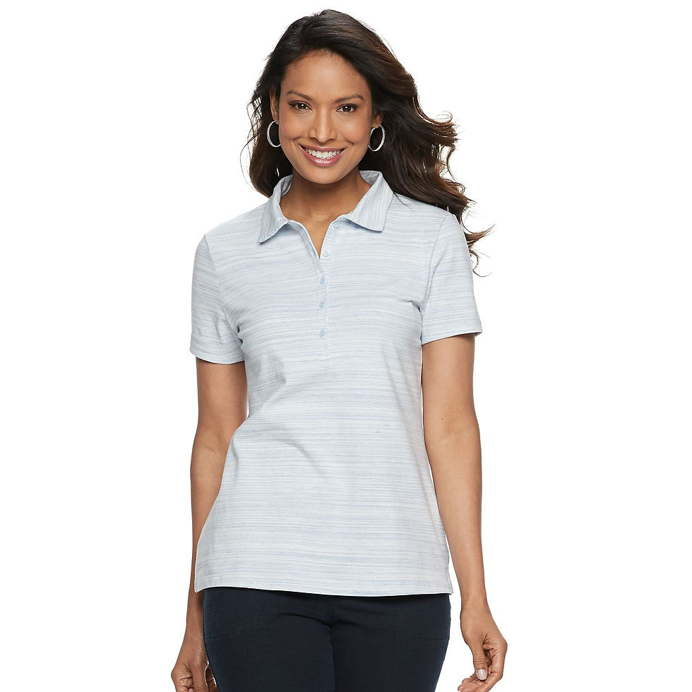 Thumbnail: Women's Croft & Barrow® Essential Classic Pique Polo Shirt