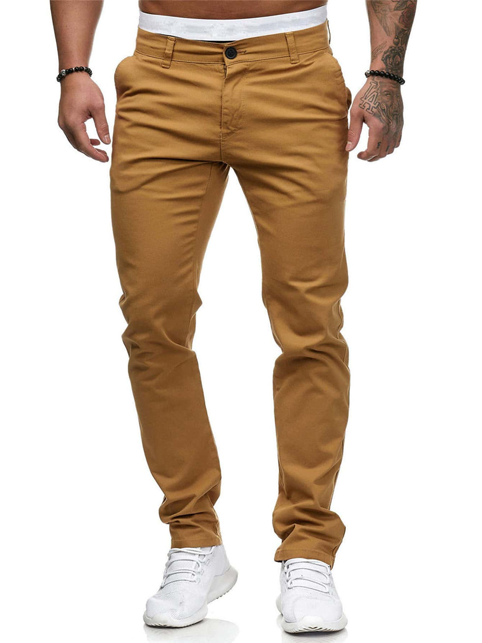 Thumbnail: Men Slant Pocket Solid Pants