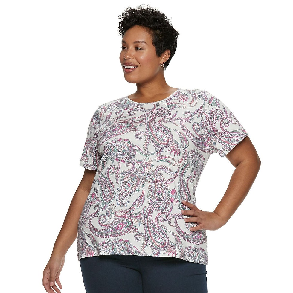 Thumbnail: Plus Size Croft & Barrow® Essential Crewneck Tee