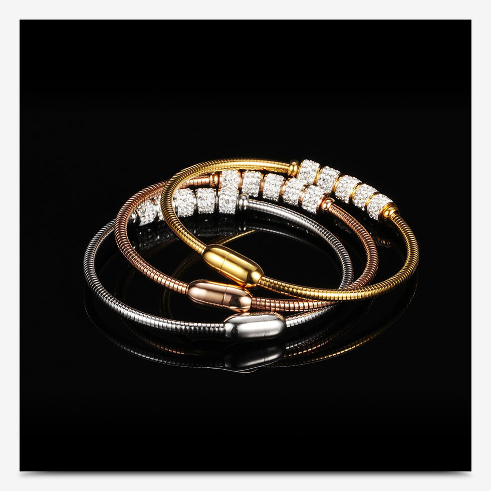 Thumbnail: Dylam CZ Bracelet Rose Gold Bracelets  Charm Zircon Snake 18K Gold Magnetic