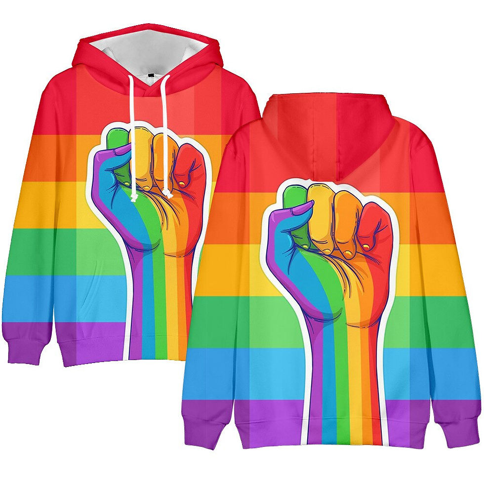 Thumbnail: LGBT Rainbow Flag Hoodie Sweatshirt  Gay Friendly LGBTQ Equity