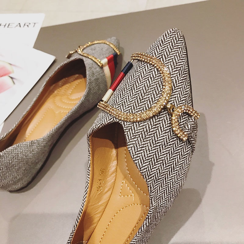 Thumbnail: Ladies Flat Shoes Casual Comfortable Pointed Toe Flat Shoes  Zapatos De Mujer