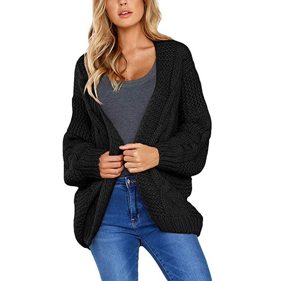 Thumbnail: Cardigan Women , Sweater Knitted , Long Sleeve Sweaters , Winter for Girl and L