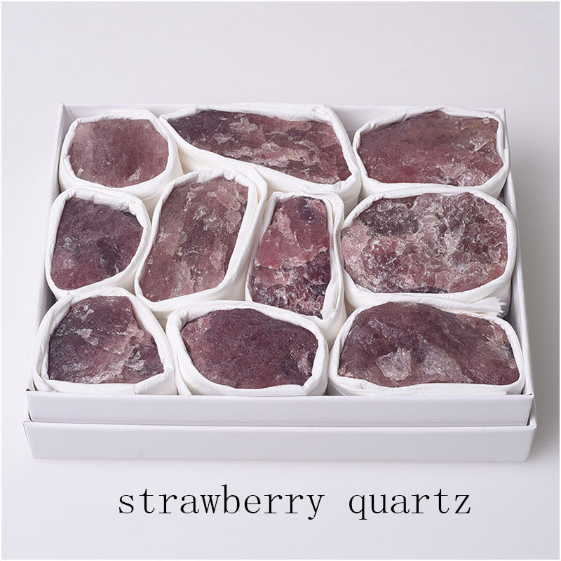 Thumbnail: Various of Crystals Quartz Block Natural Amethyst Rose quartz Reiki Healing Min