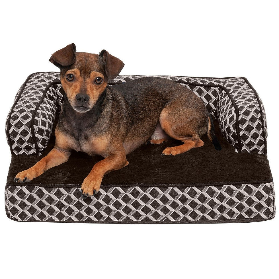 Thumbnail: FurHaven Pet Bed | Plush & Décor Comfy Couch Orthopedic Sofa-Style Dog Bed