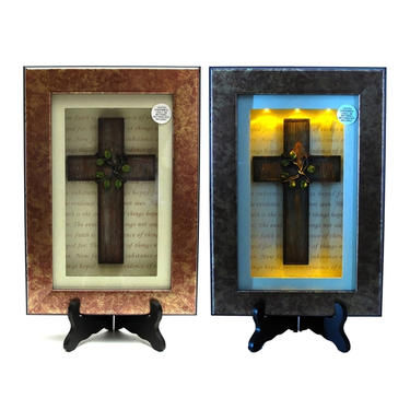 Iwgac Home Indoor Outdoor Office Decor Spiritual Harvest Vine Cross Lighted Sha