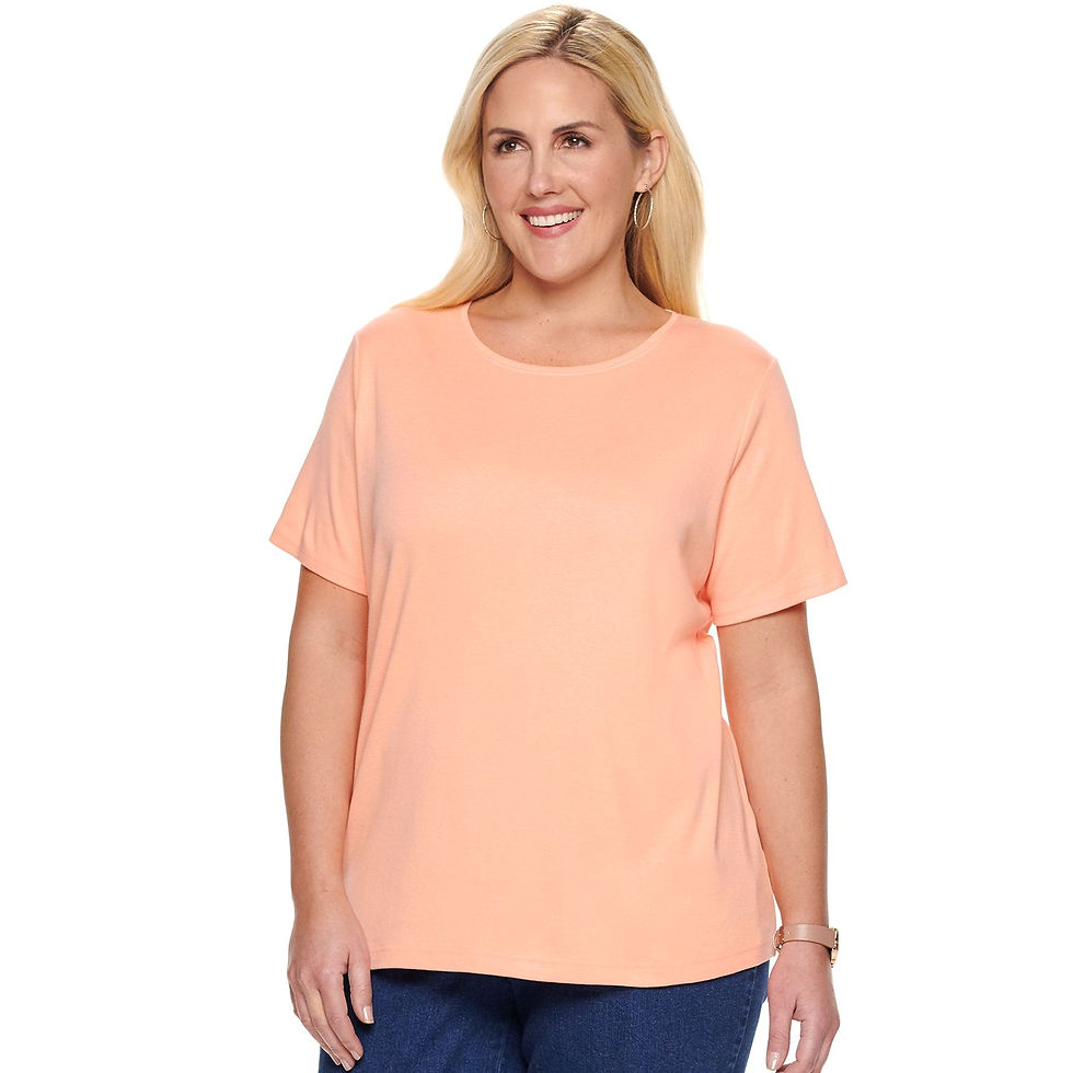 Thumbnail: Plus Size Croft & Barrow® Essential Crewneck Tee