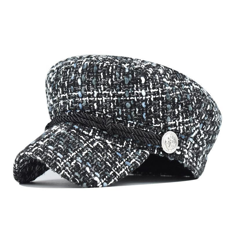 Thumbnail: Caps & Hats Fashion Wool Hat Sun Shading Military Octagonal Autumn Winter Retro