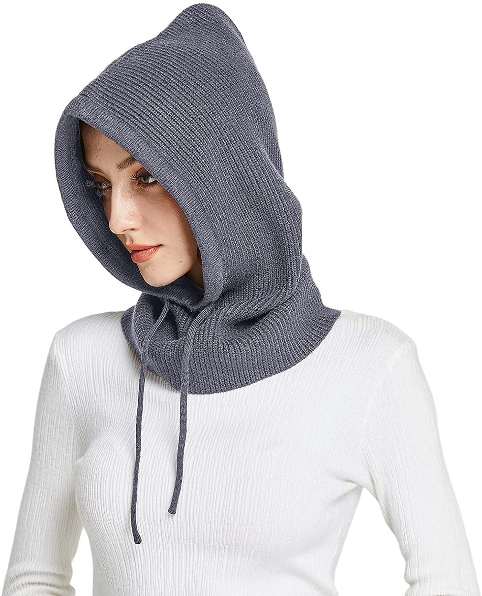Thumbnail: Facecozy Winter Hats for Women, Warm Hooded Scarf Hat for Women Balaclava Pullo