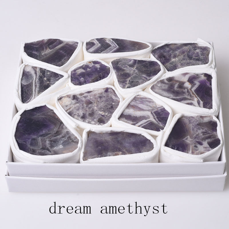 Thumbnail: Various of Crystals Quartz Block Natural Amethyst Rose quartz Reiki Healing Min