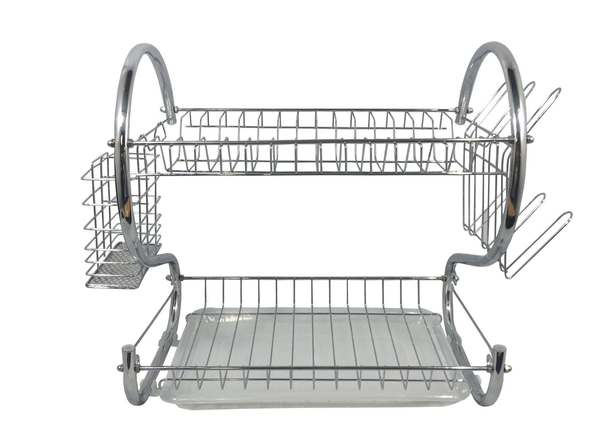 SECAPLATOS ALAMBRE CROMADO 1 BANDEJA C/CUBIERTERO