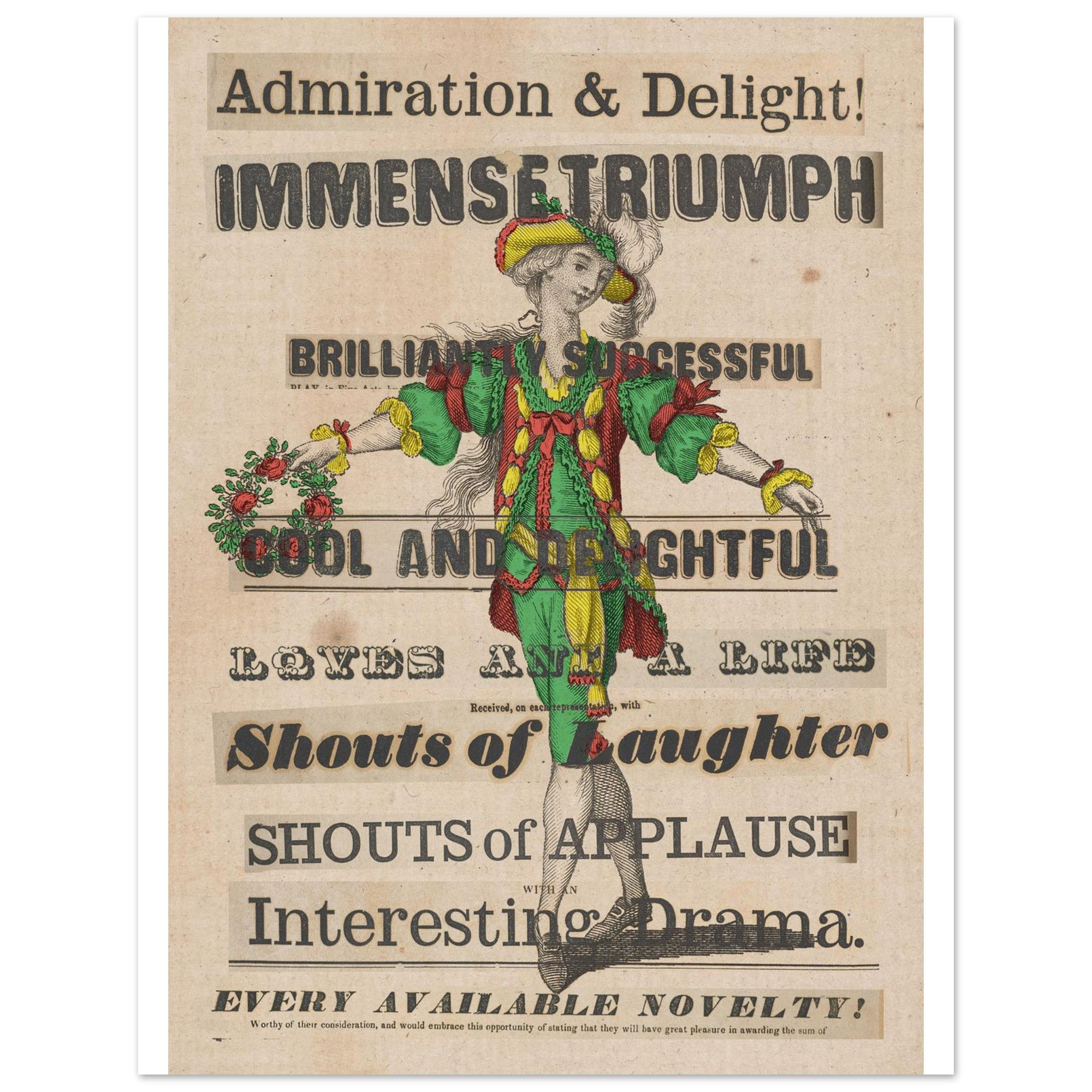 Admiration and Delight! original collage