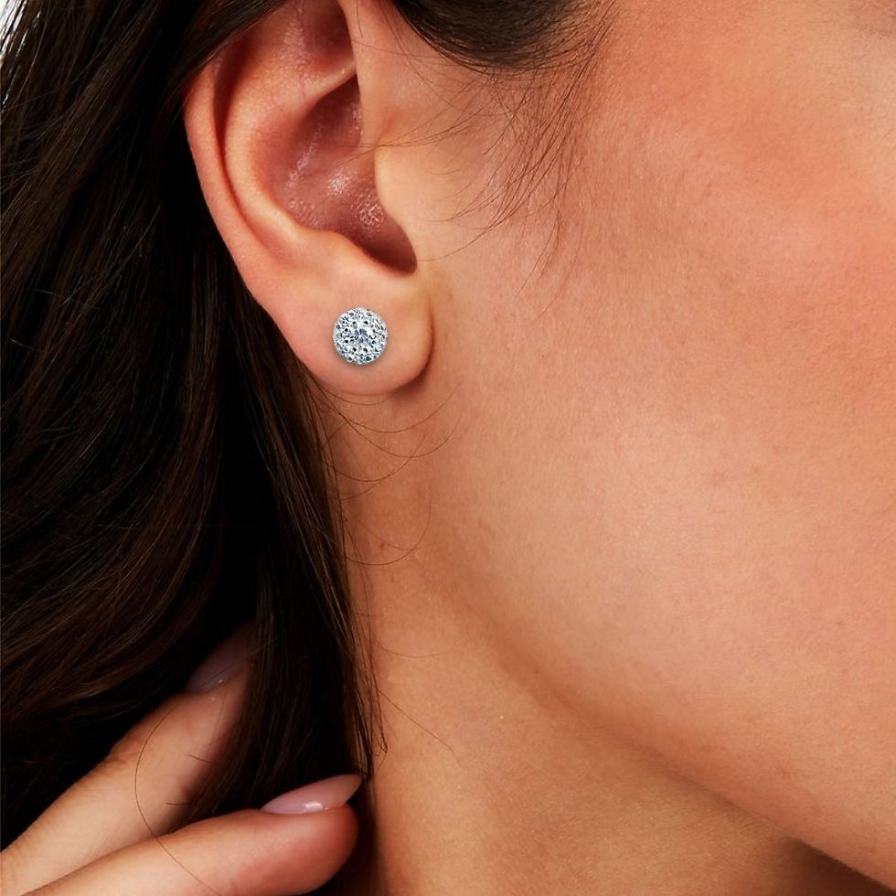 Miniatura: orecchini in argento e zirconi pavè. brillanti e sofisticati, ideali per aggiungere un tocco di eleganza a qualsiasi outfit.