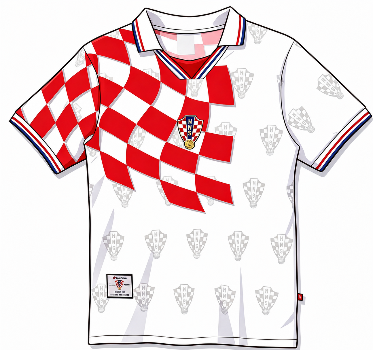 1998 Croatia Style Retro Football Jersey