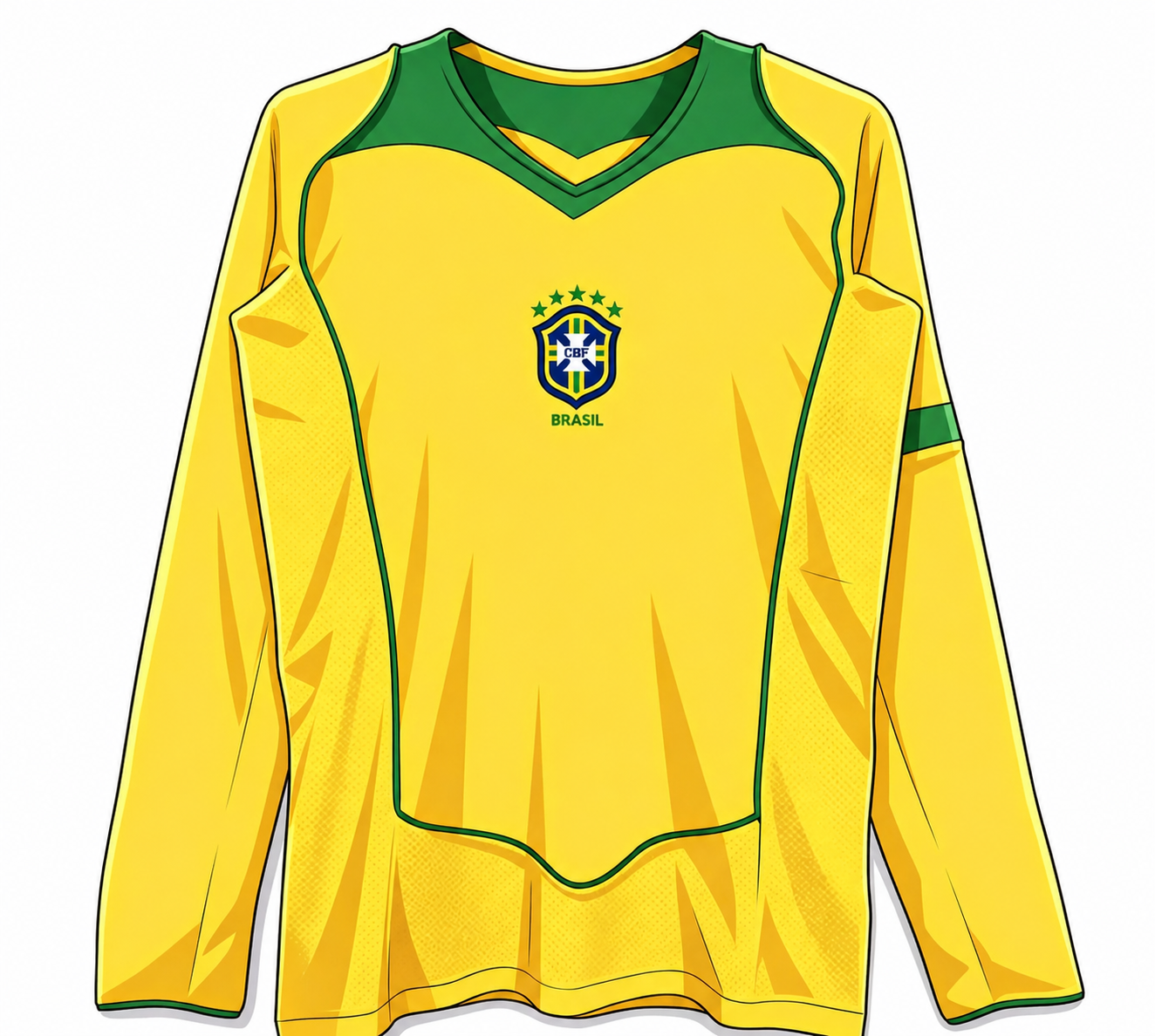 Brazil 2004 Retro Long Sleeve Jersey