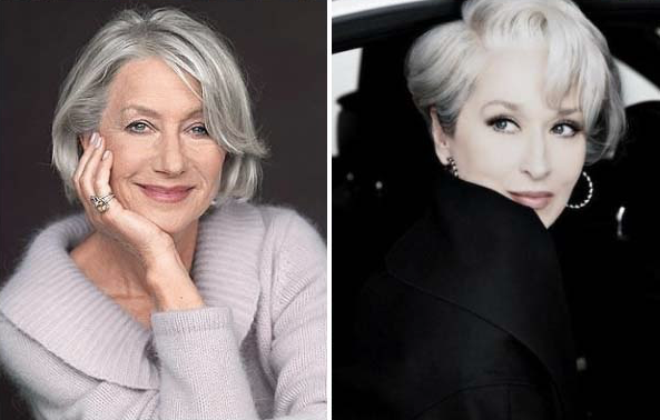 As grays Helen Mirren e Meryl Streep