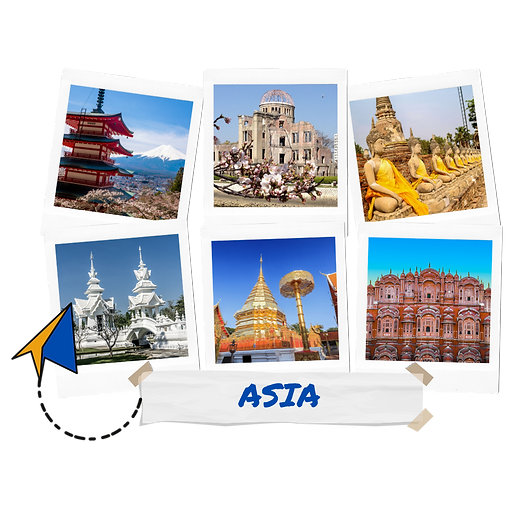 historia instagram agencia de viaje moderno azul amarillo (Post para Facebook (Horizontal)