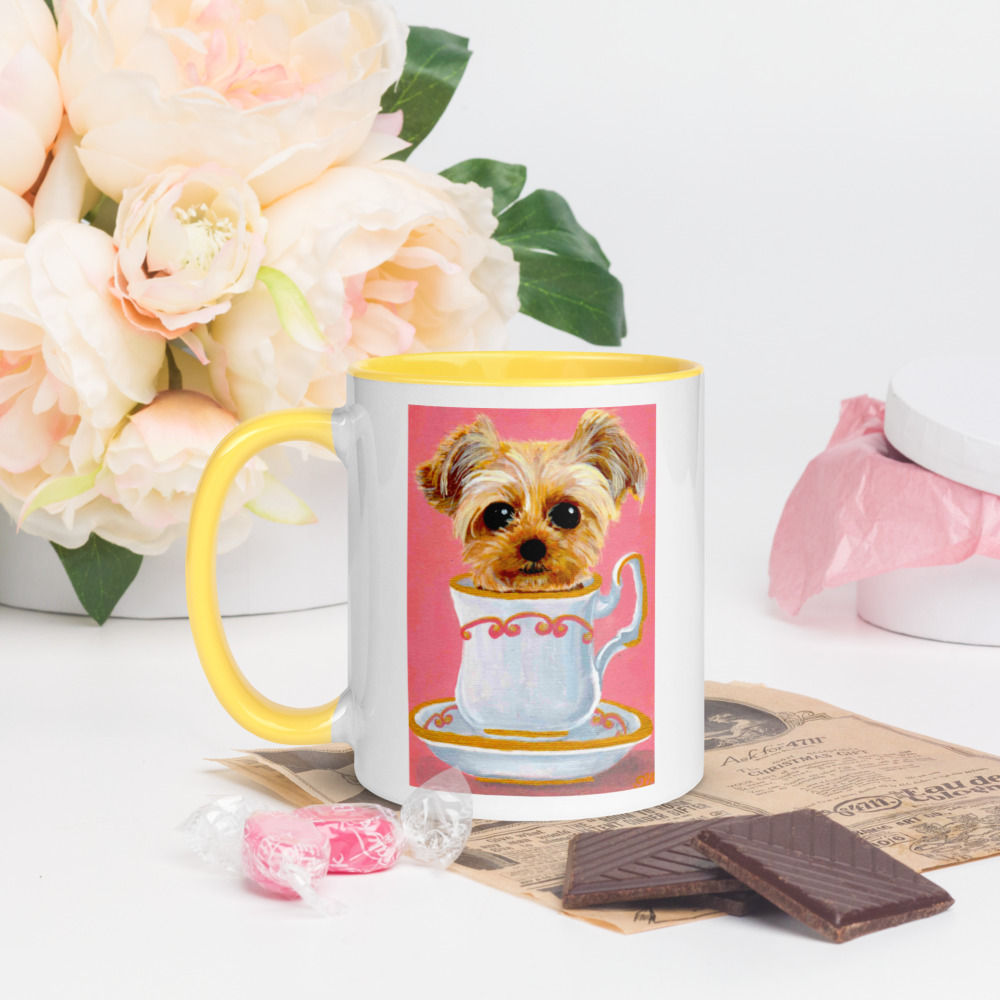 "Yorkie" Mug with Color Inside
