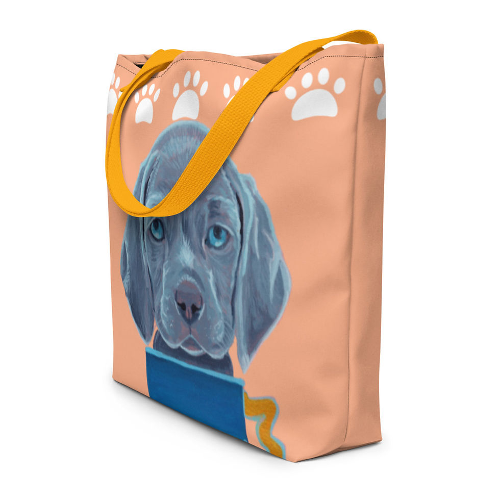 Miniatura: "Weimaraner" Large Tote with Bag 