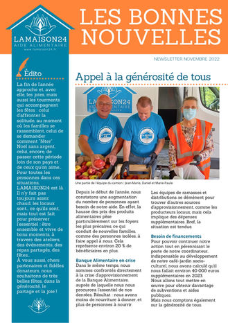 Lisez notre lettre de bonnes nouvelles !