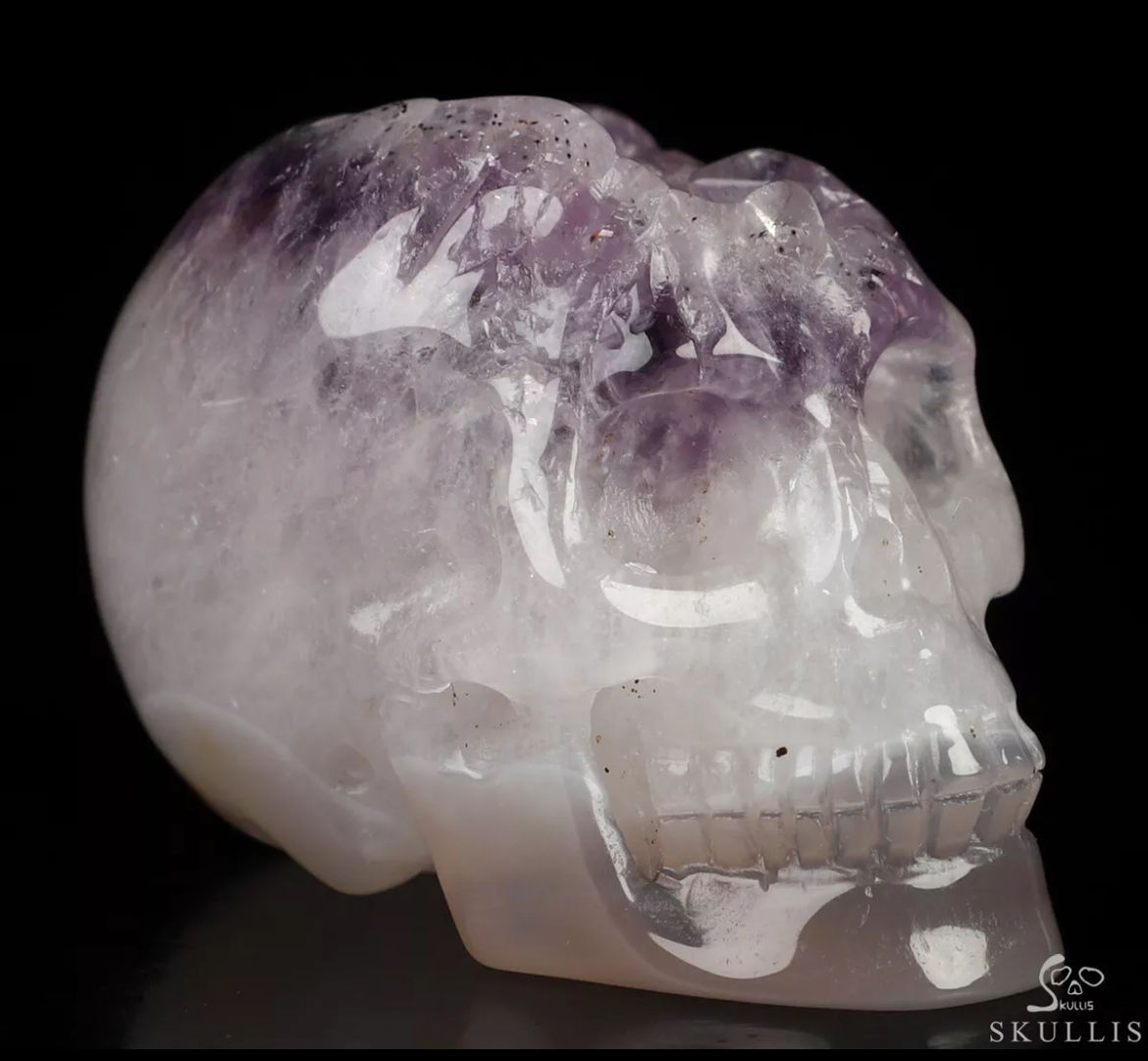 Amethyst x Agate Skull